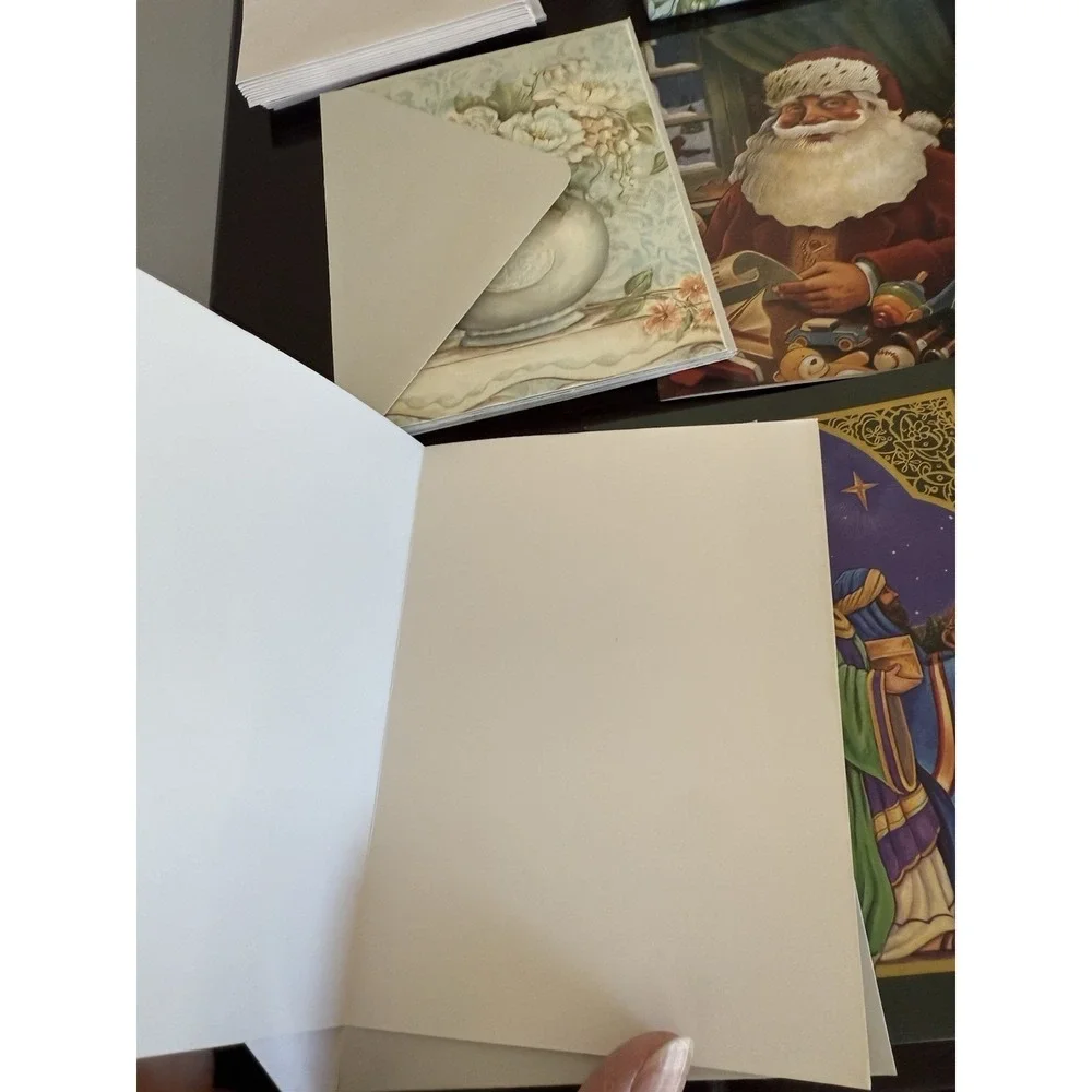 Christmas Card Lot of 10 Cards Some W/ Envelopes Holiday Crafts Ephemera Decor